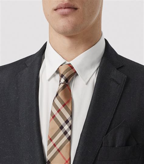 burberry skinny check tie|Check Silk Tie in Midnight .